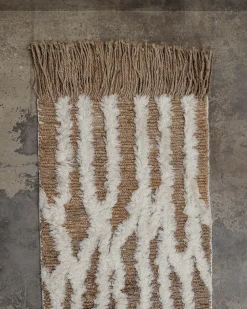 Hot Tinted Wahl entrance rug jute 80x300 cm, Brown-offwhite BrownWhite