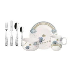 Hot Villeroy & Boch Walk like an Elephant children's tableware and cutlery set, 7 pieces Blue