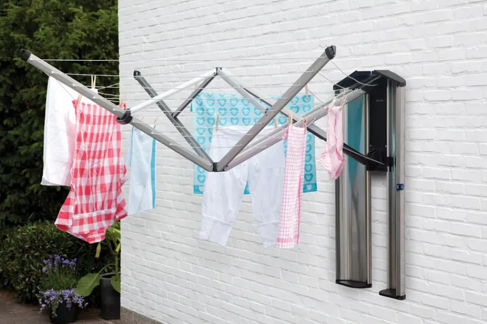 Other Washing & Cleaning Accessories^Brabantia WallFix clothesline 24 m with protective box, Gray Grey