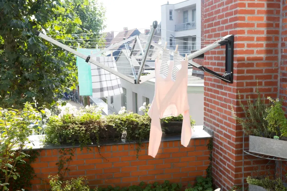 Other Washing & Cleaning Accessories^Brabantia WallFix clothesline 24m with fabric cover, Grey