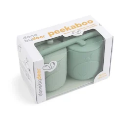 Children's Mugs^Done by deer Wally mug with peekaboo straw 2-pack., Green