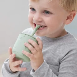 Children's Mugs^Done by deer Wally mug with peekaboo straw 2-pack., Green