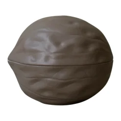 Online DBKD Walnut bowl with lid, Dust Brown