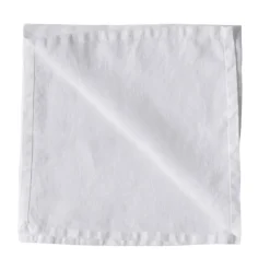 Linen & Cotton Napkins^Tell Me More Washed linen napkin, Bleached White