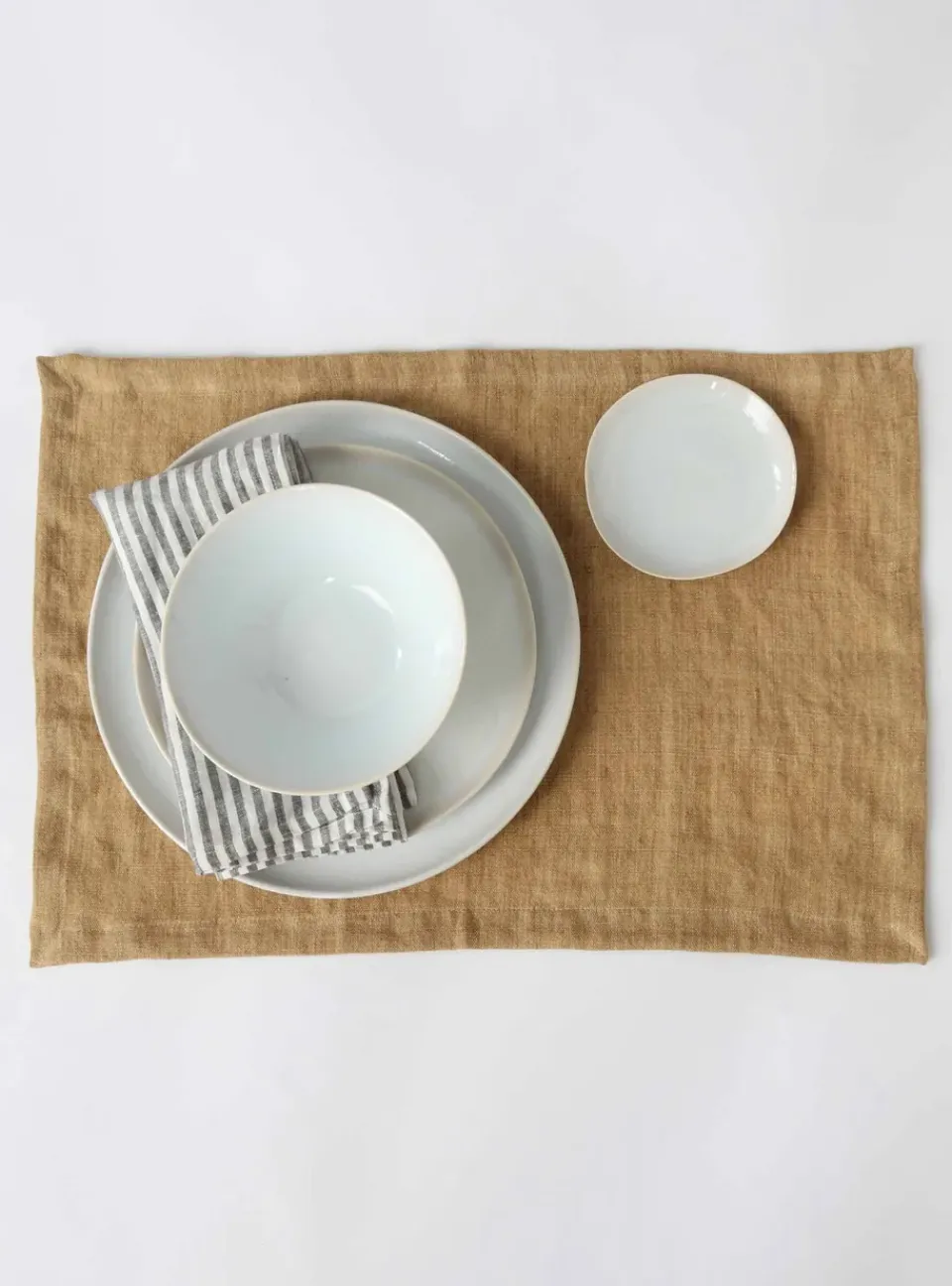Linen & Cotton Napkins^Tell Me More Washed linen napkin, Grey-white GreyWhite