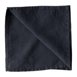 Linen & Cotton Napkins^Tell Me More Washed linen napkin, Midnight Blue