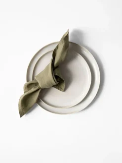 Discount Tell Me More Washed linen napkin, Olive Green