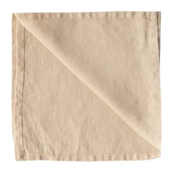 Linen & Cotton Napkins^Tell Me More Washed linen napkin, Sand Beige