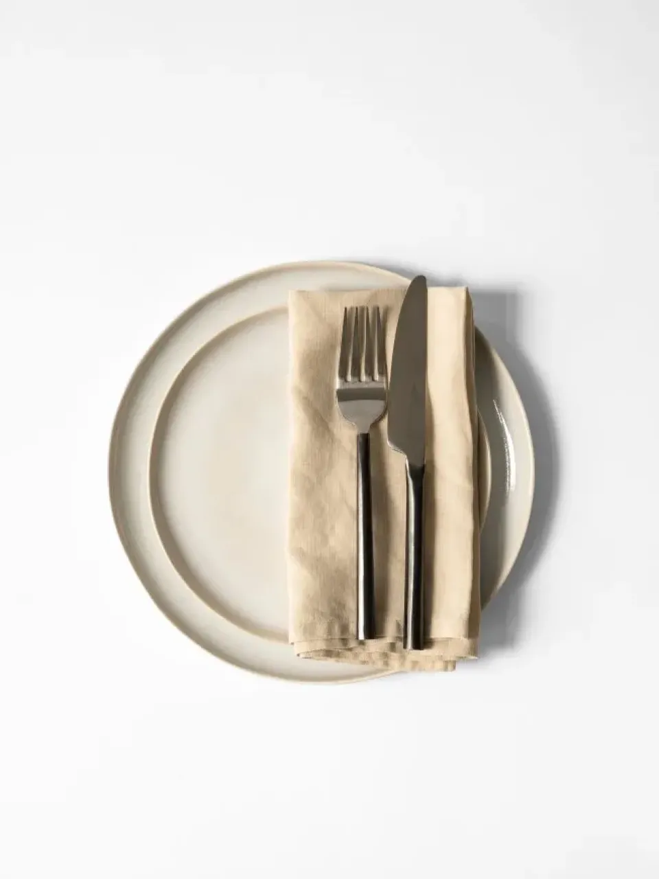 Linen & Cotton Napkins^Tell Me More Washed linen napkin, Sand Beige
