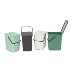 Indoor Recycling Bins^Brabantia Waste Bin Sort & Go 25L, Jade Green