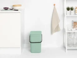 Indoor Recycling Bins^Brabantia Waste Bin Sort & Go 25L, Jade Green