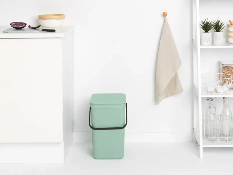 Indoor Recycling Bins^Brabantia Waste Bin Sort & Go 25L, Jade Green