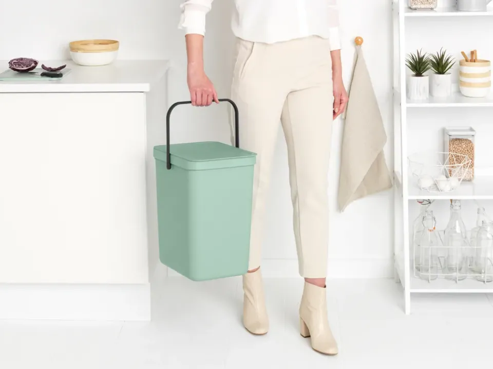 Indoor Recycling Bins^Brabantia Waste Bin Sort & Go 25L, Jade Green