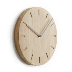 Wall Clocks^Applicata Watch:Out wall clock oak, oak-grey BrownGrey