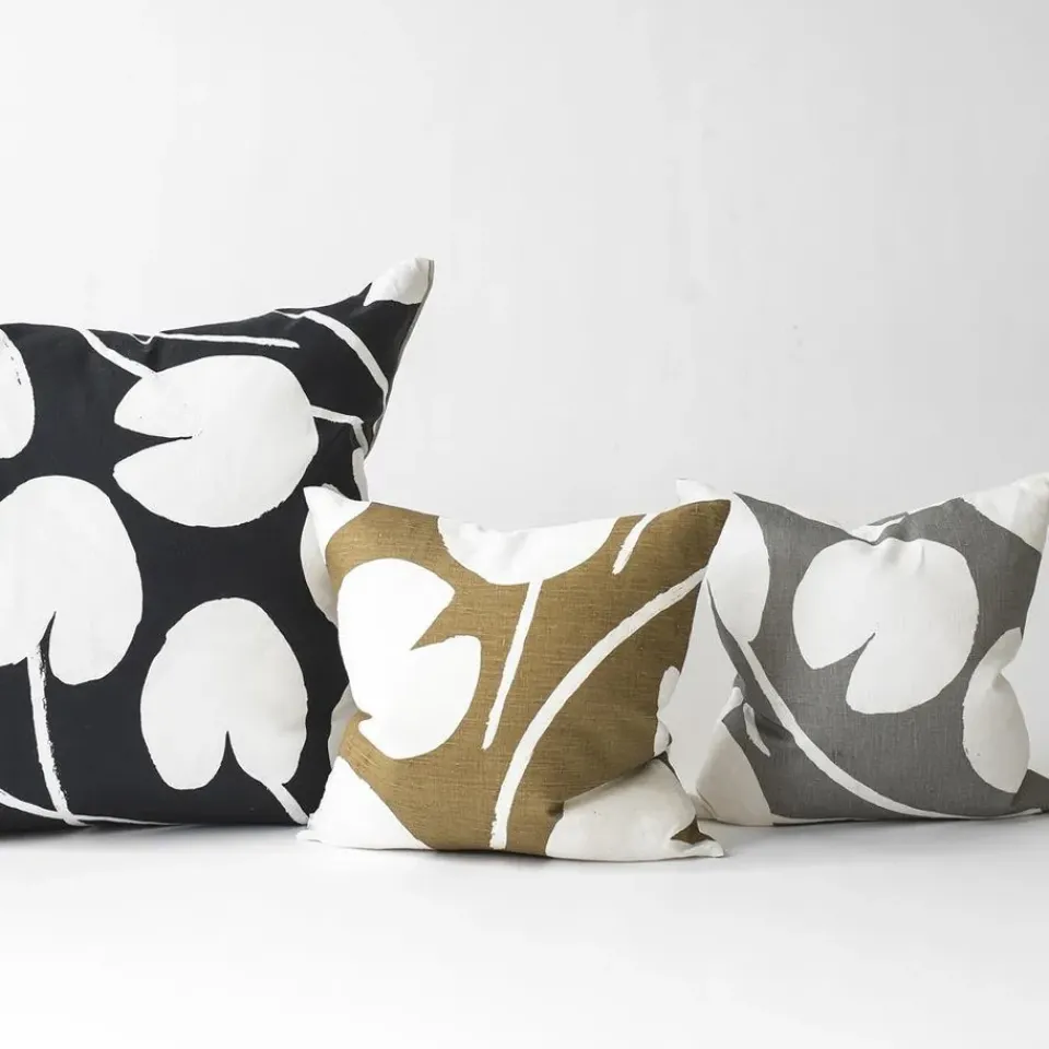 Cushion Covers^Fine Little Day Water lilies cushion cover, yellow-white YellowWhite
