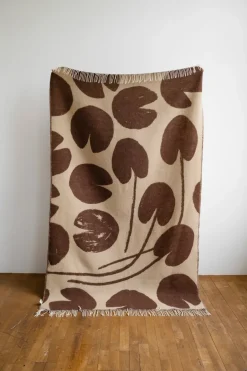 Wool Blankets & Throws^Fine Little Day Water lilies throw 130x220 cm, Brown