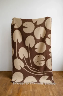 Wool Blankets & Throws^Fine Little Day Water lilies throw 130x220 cm, Brown