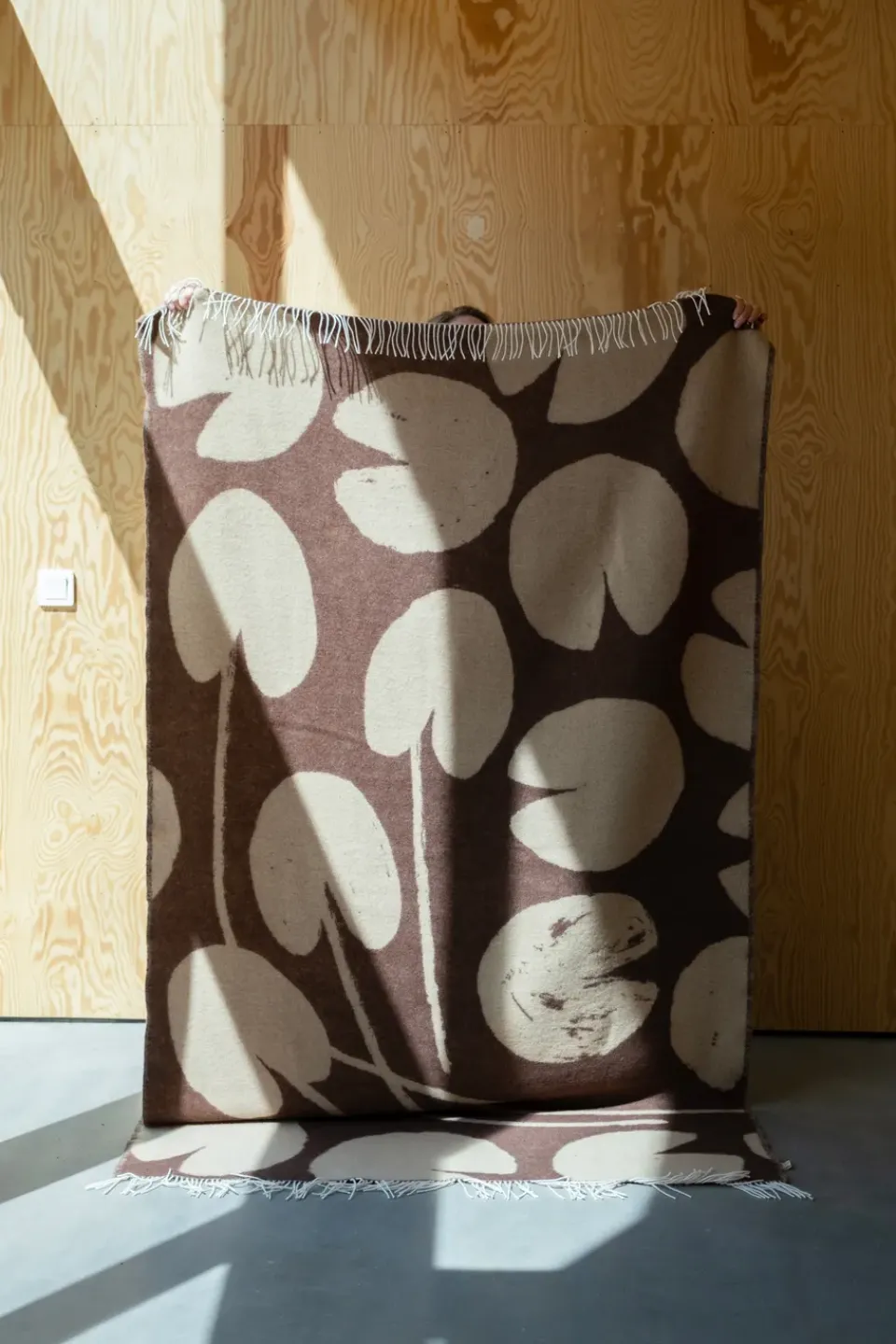 Wool Blankets & Throws^Fine Little Day Water lilies throw 130x220 cm, Brown