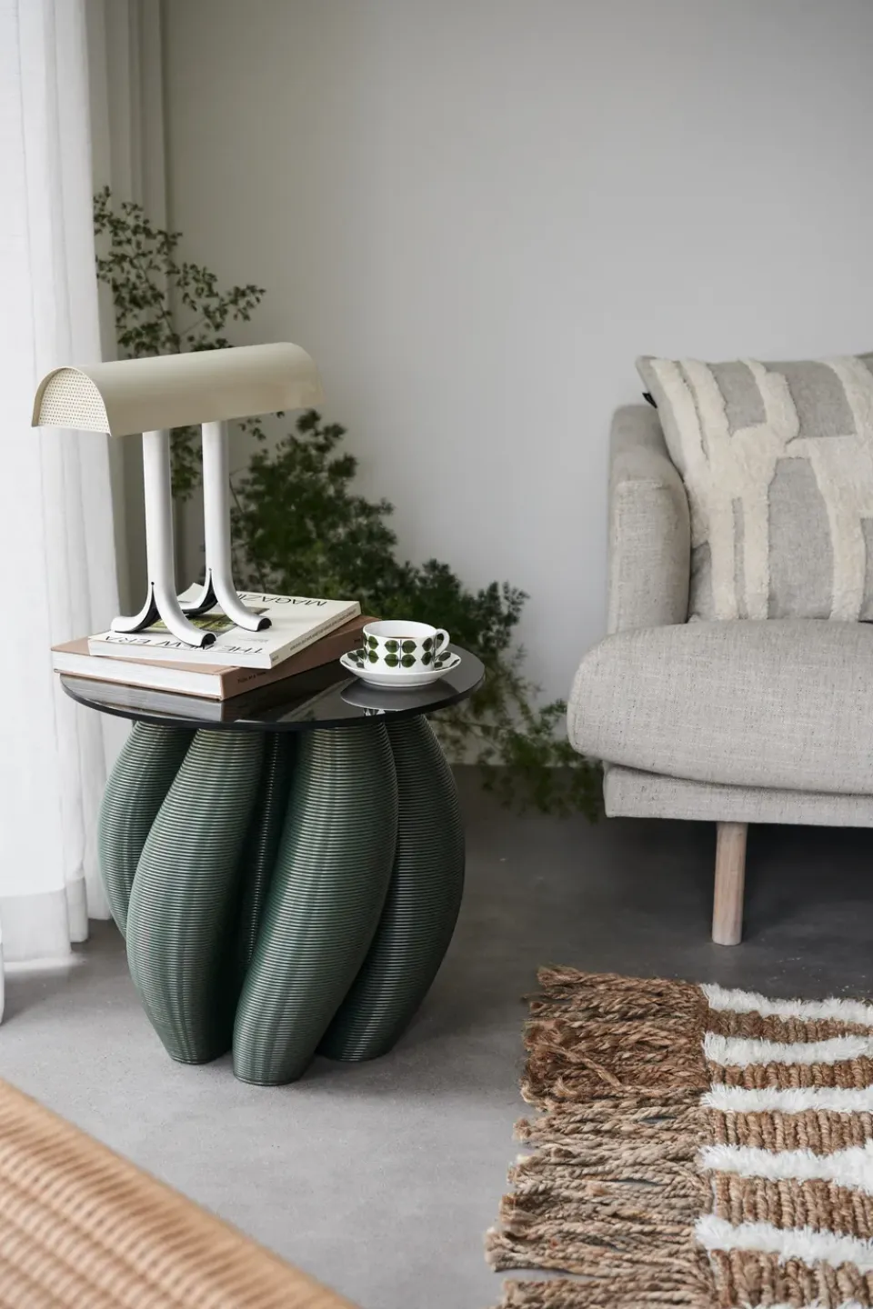 Side Tables^Ekbacken Studios Water lily side table Ø50 cm, Olive Green