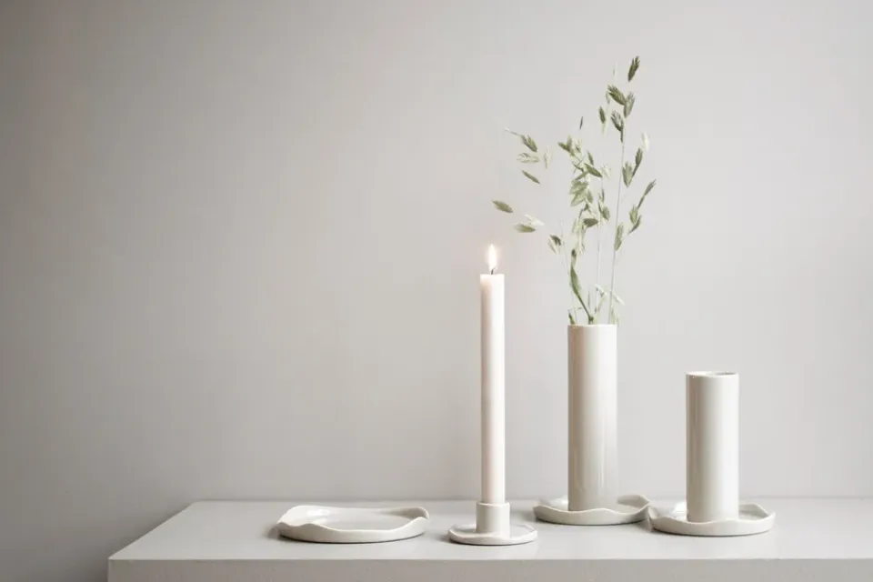 Hot DBKD Wave candle sticks, Shiny mole Beige
