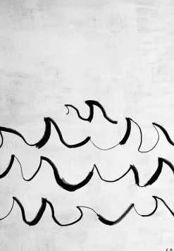 Posters^Fine Little Day Wave poster 50x70 cm, Black-white GreyBlackWhite