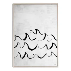 Posters^Fine Little Day Wave poster 50x70 cm, Black-white GreyBlackWhite