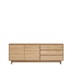 Dressers & Sideboards|Dressers & Sideboards^Ethnicraft Wave sideboard, Oiled oak 2 doors 3 drawers Beige