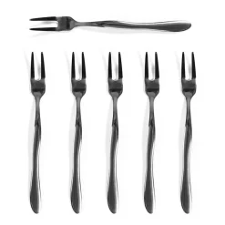 New Byon Waverly fork 6-pack, Stainless steel Silver-coloured