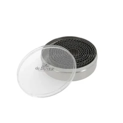 Discount De Buyer Wavy punched 9-pack, Stainless steel Silver-coloured