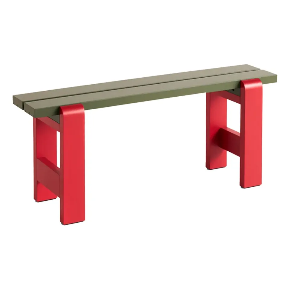 Garden Sofas & Garden Benches^HAY Weekday bench Duo 111x23 cm lacquered pine, Olive-wine red Green