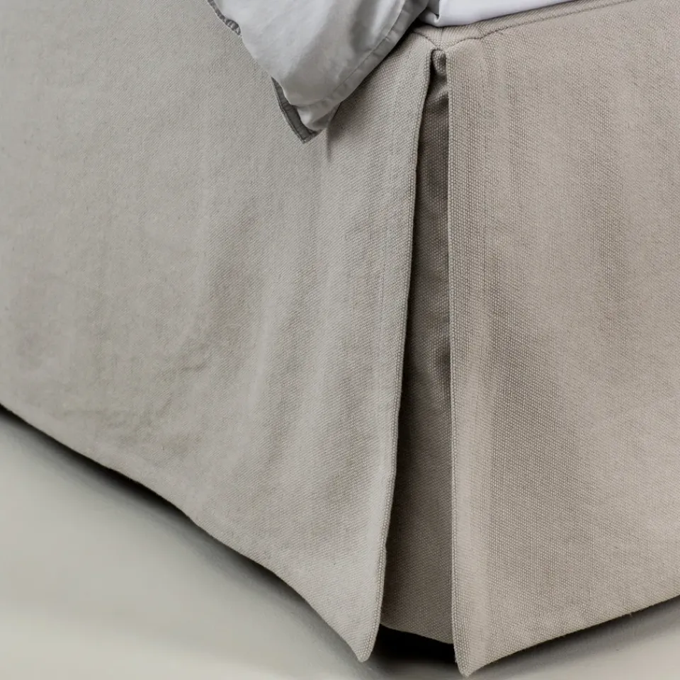 Valances^Himla Weeknight bed skirt 180x220x52 cm, Ash Grey