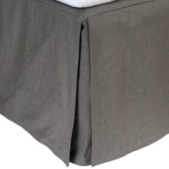 Best Himla Weoaknight bed skirt 90x220x52 cm, Charcoal Grey