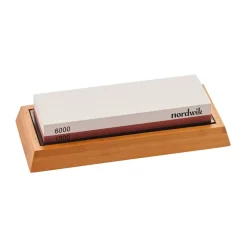 Nordwik Wet sharpening stone with stand, 1000/6000 grit White
