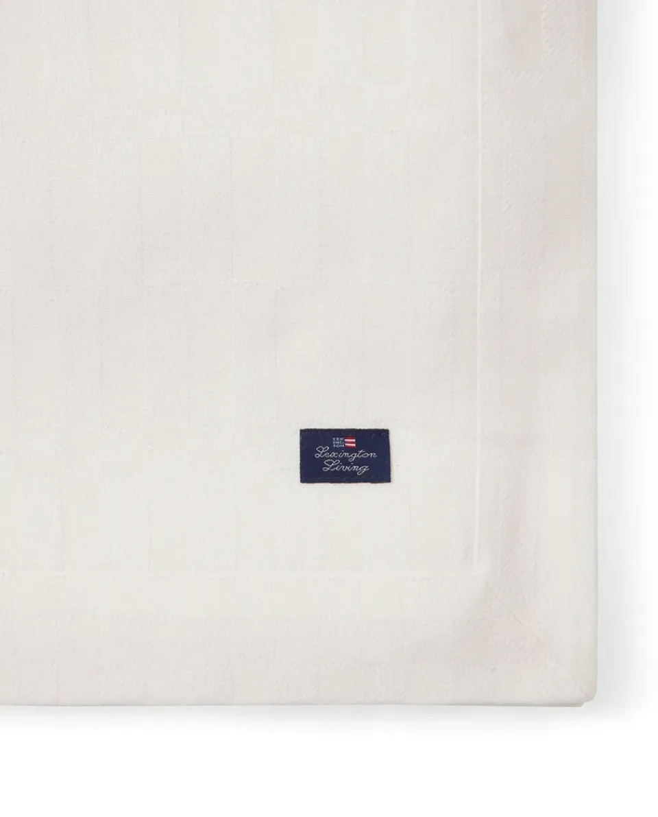 Christmas Tablecloths^Lexington jacquard cotton tablecloth 150x250 cm, White