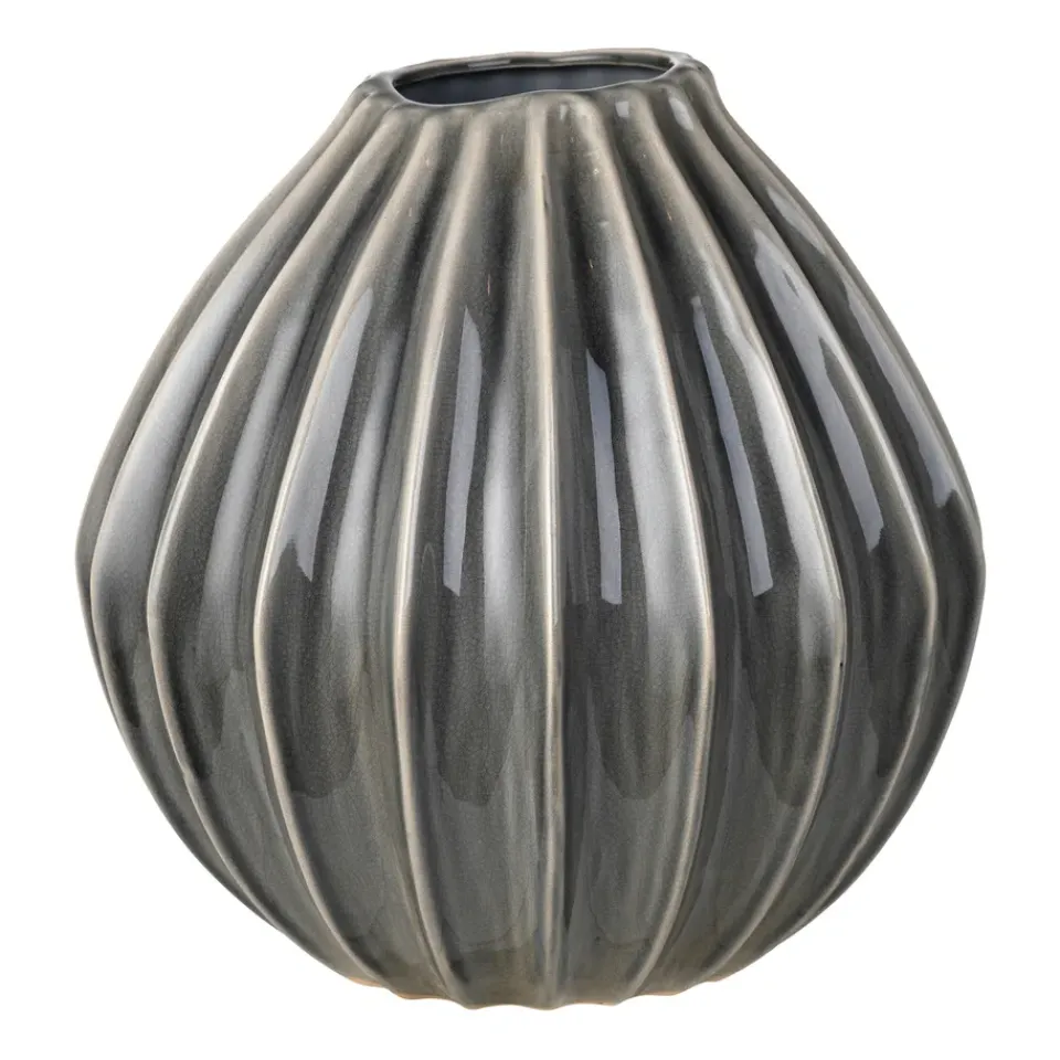 Discount Broste Copenhagen Wide vase smoked pearl, 30 cm Grey