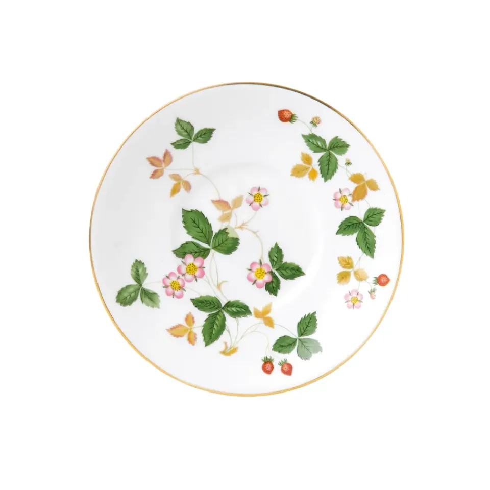 Tea & Coffee Saucers^Wedgwood Wild Strawberry tea saucer, Ø15 cm GreenMultiPink