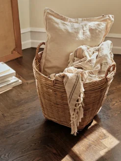 Hot Broste Copenhagen Will storage basket, 45xØ45 cm Beige