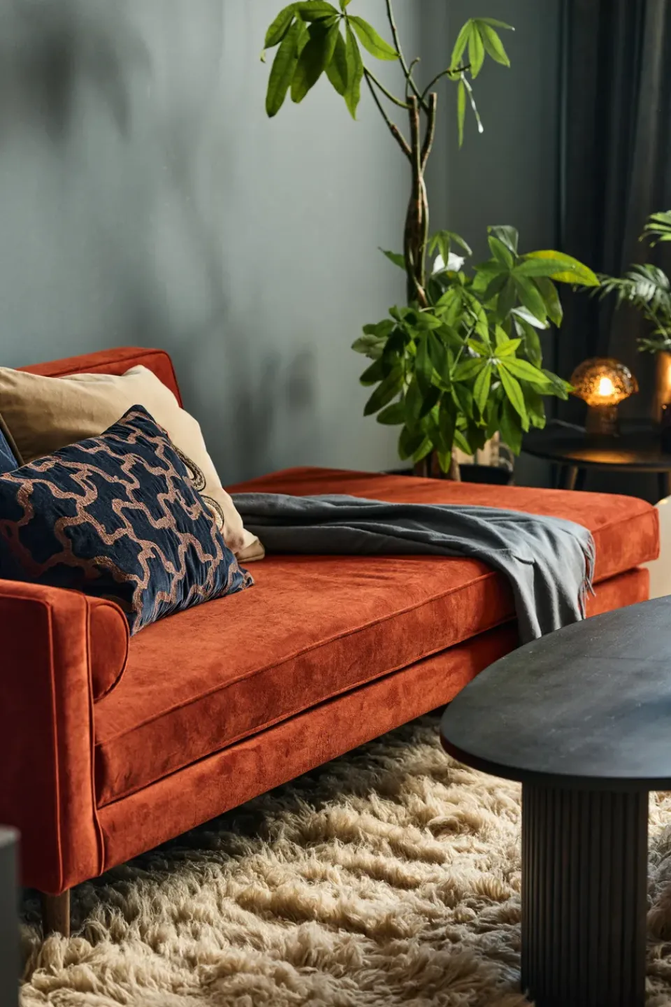 Clearance Broste Copenhagen Wind sofa addition, Caramel cafe Red