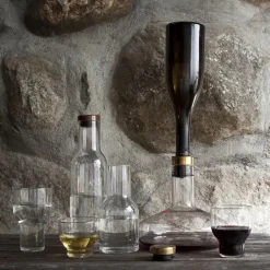 Wine Carafes & Decanters^Audo Copenhagen Wine breather deluxe, gold Transparent