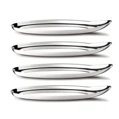 Georg Jensen Wine coasters 4-pack, Ø 9.6 cm GreySilver-coloured