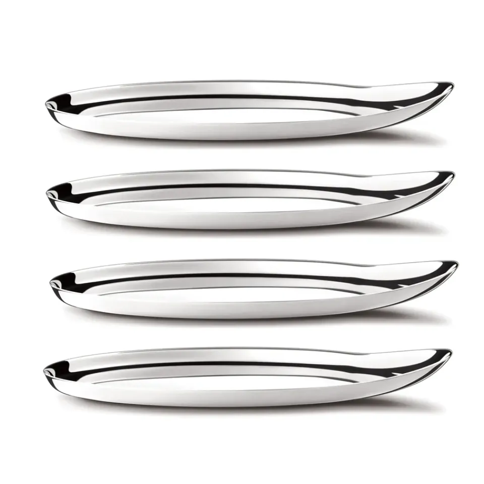 Georg Jensen Wine coasters 4-pack, Ø 9.6 cm GreySilver-coloured