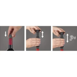 Discount Vacuvin Wine stopper & vacuum pump, Black