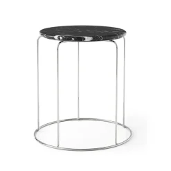 Dining Tables^&Tradition Wire Stool VP11 tabletop Ø38 cm, Marble Nero Marquina Black