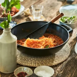 New STAUB Wok with glass lid Ø30 cm 4.4 L, Black