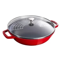 Woks^STAUB Wok with glass lid Ø30 cm 4.4 L, Red