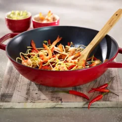 Woks^STAUB Wok with glass lid Ø30 cm 4.4 L, Red