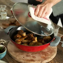 Woks^STAUB Wok with glass lid Ø30 cm 4.4 L, Red