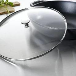 Woks^STAUB Wok with glass lid Ø30 cm 4.4 L, Grey