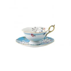 Discount Wedgwood Wonderlust small teacup with saucer, blossom BlueWhite