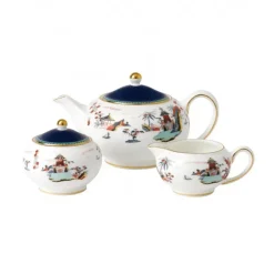 Best Wedgwood Wonderlust tea set 3 pieces, 3 pieces BlueRedWhite